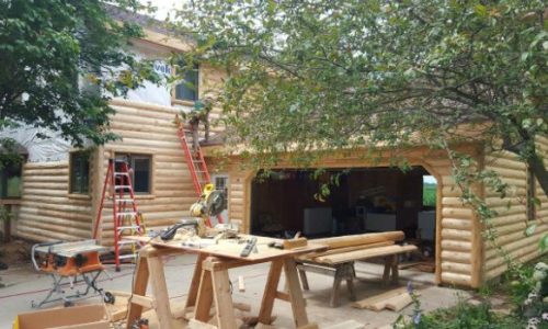 Log home siding repair